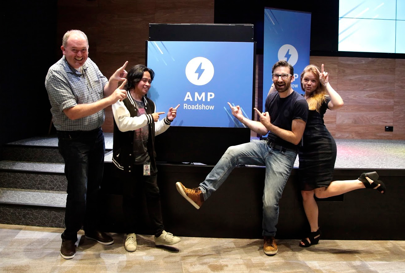 AMP team members excited about the AMP Roadshow Singapore